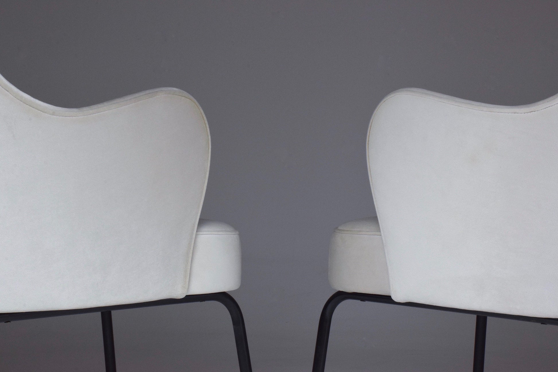 Pair of Italian Vintage Curved Armchairs, 1950's - Spirit Gallery