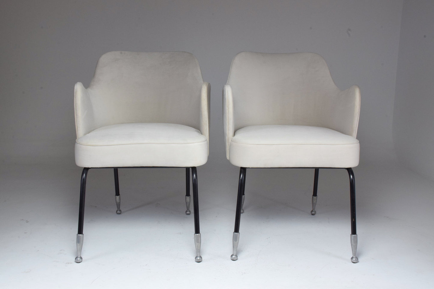 Pair of Italian Vintage Curved Armchairs, 1950's - Spirit Gallery