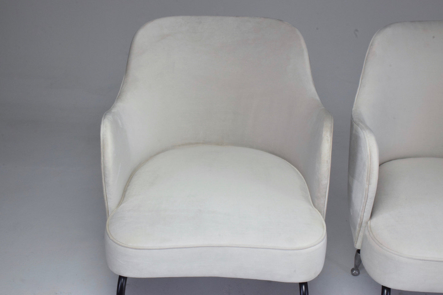 Pair of Italian Vintage Curved Armchairs, 1950's - Spirit Gallery
