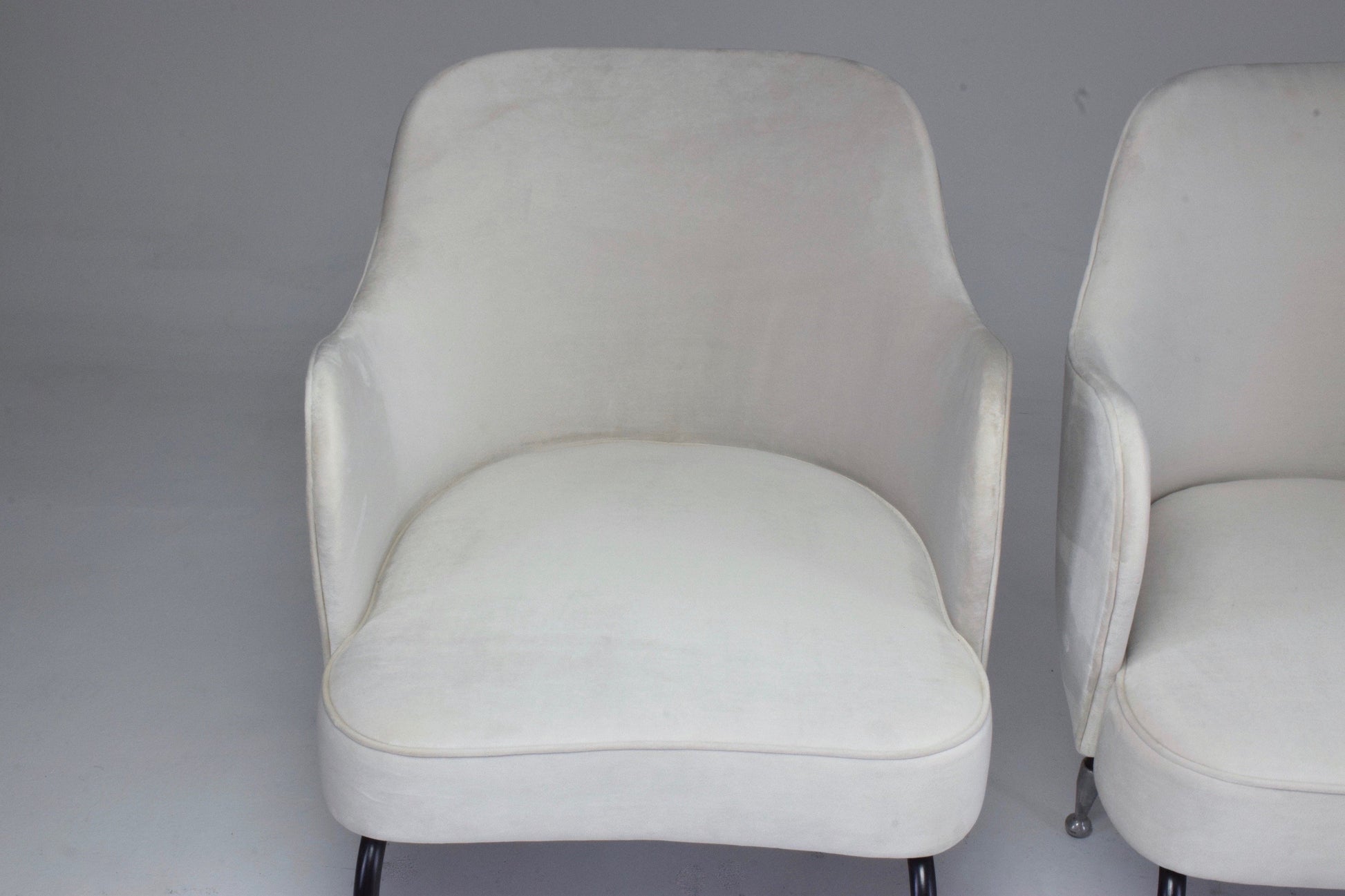 Pair of Italian Vintage Curved Armchairs, 1950's - Spirit Gallery