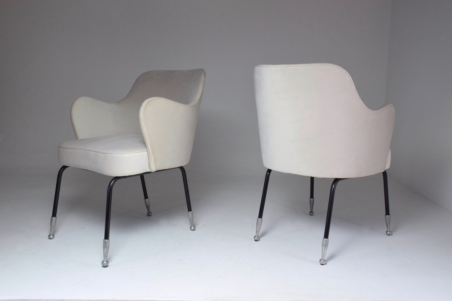 Pair of Italian Vintage Curved Armchairs, 1950's - Spirit Gallery