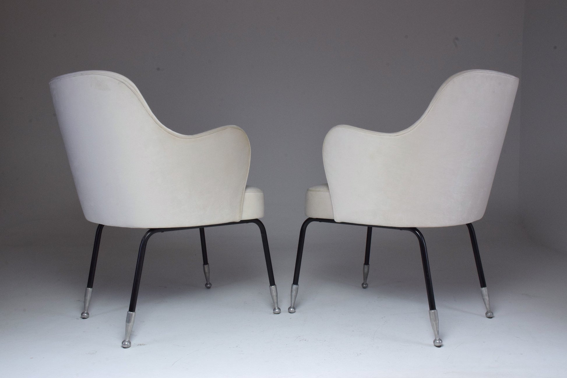 Pair of Italian Vintage Curved Armchairs, 1950's - Spirit Gallery