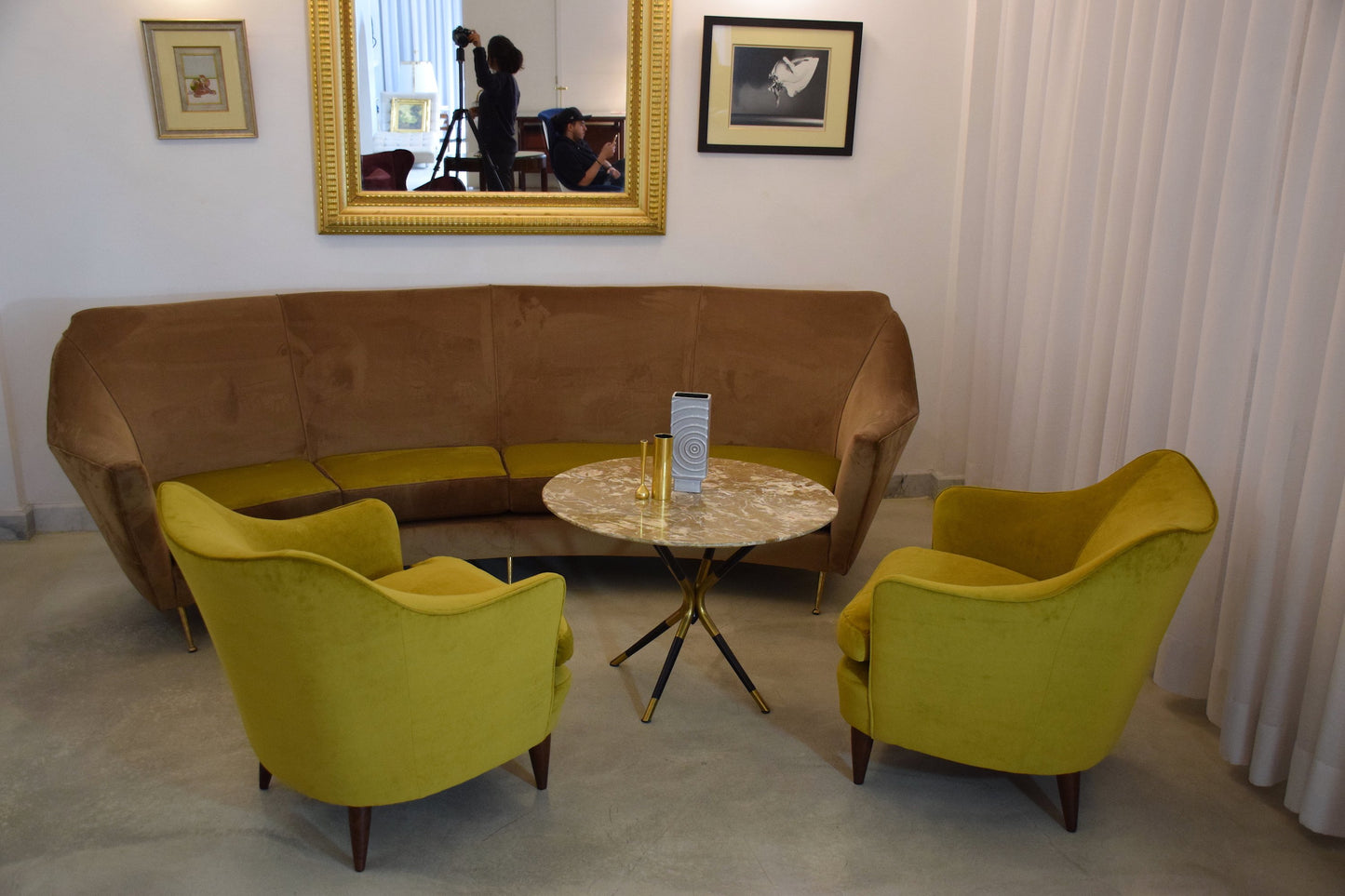 Pair of Mid-Century Danish Gilded Single Flower Vases by Hugo Asmussen, 1960's - Spirit Gallery