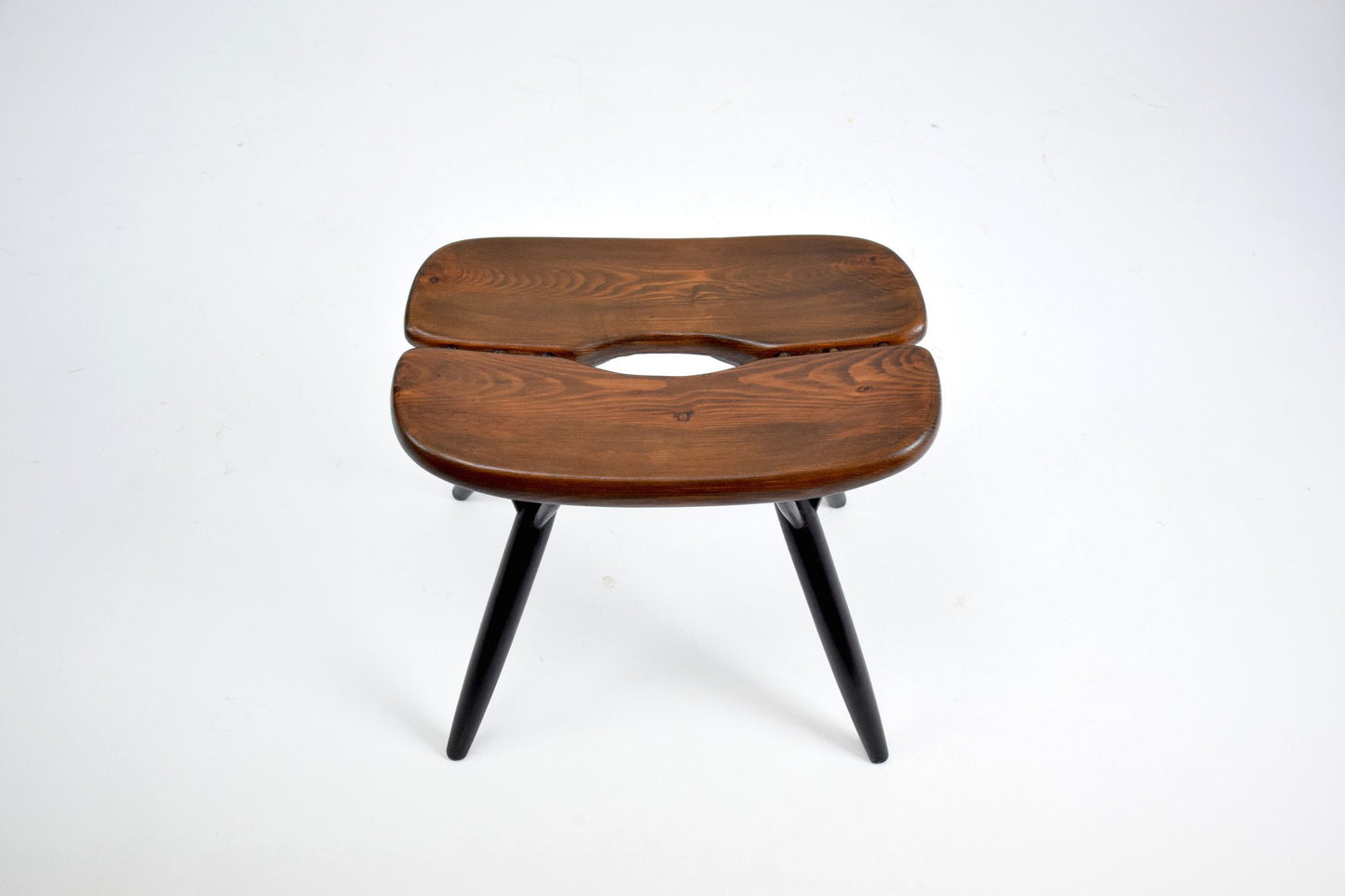 Pair of Pirkka Chairs with Rare Stool by Ilmari Tapiovaara for Laukaan Puu, Finland, 1955 - Spirit Gallery
