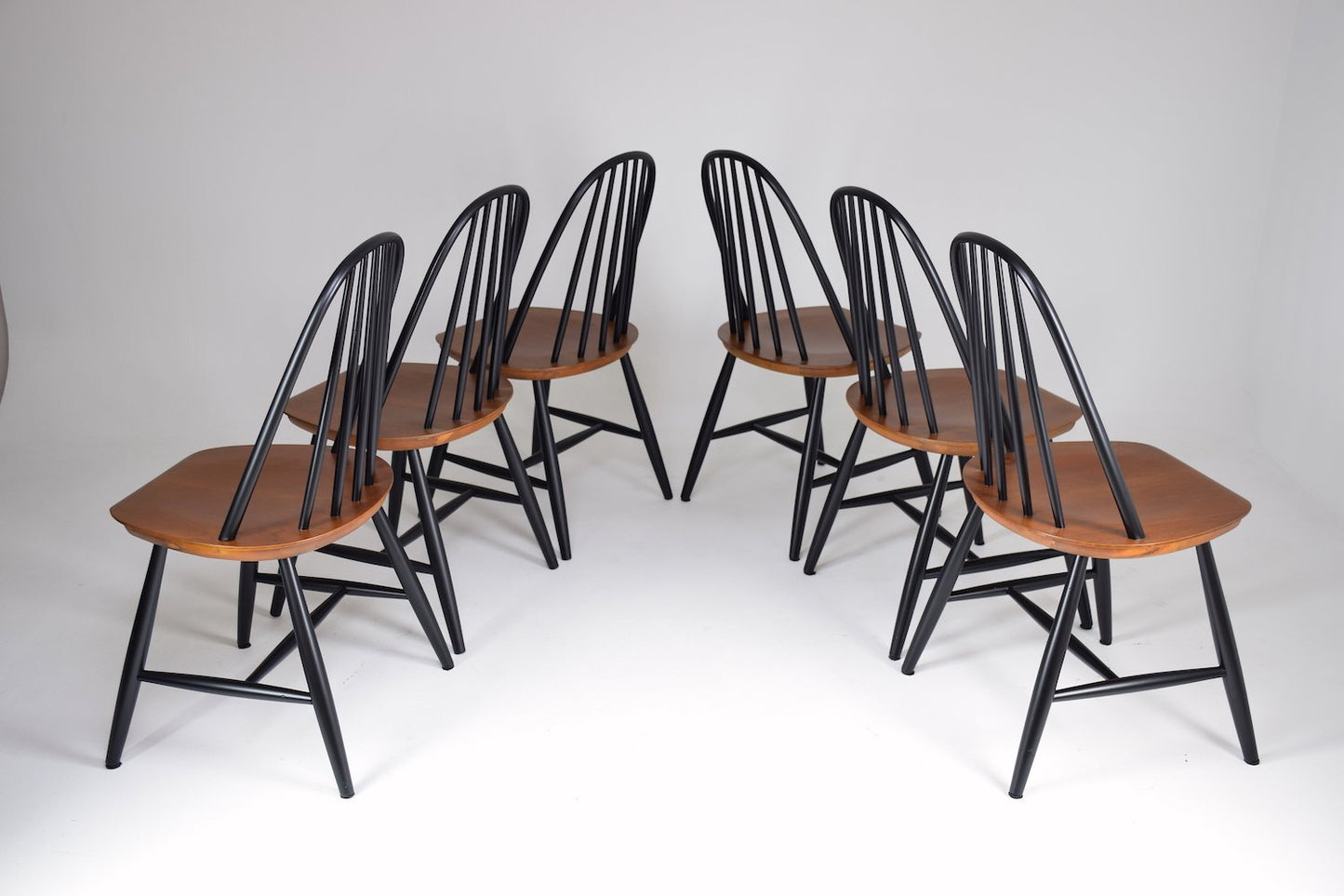Set of 6 Scandinavian Mid-Century Dining Chairs by Hagafors, 1960's - Spirit Gallery