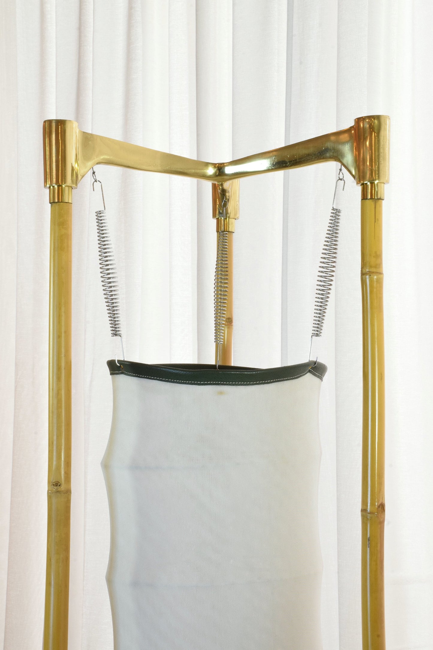 Two Vintage Brass Bamboo Floor Lamps, Gabriella Crespi Style, 1970s - Spirit Gallery