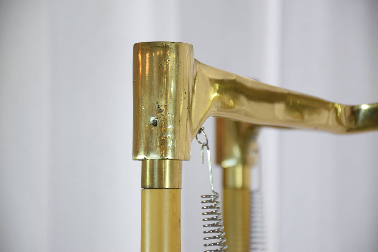 Two Vintage Brass Bamboo Floor Lamps, Gabriella Crespi Style, 1970s - Spirit Gallery