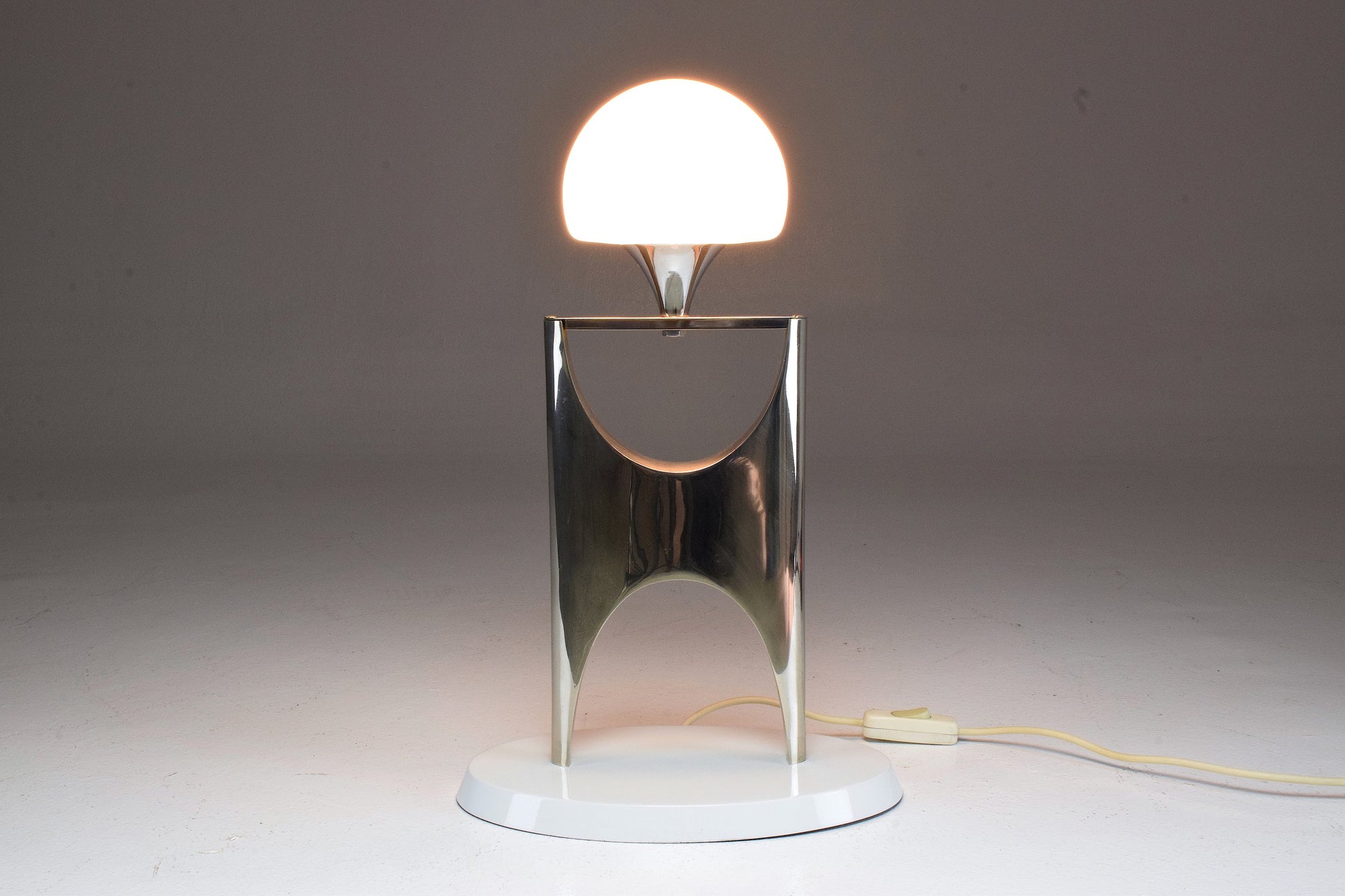 Vintage Aluminium Boulle Table Lamp, 1950-1960 - Spirit Gallery