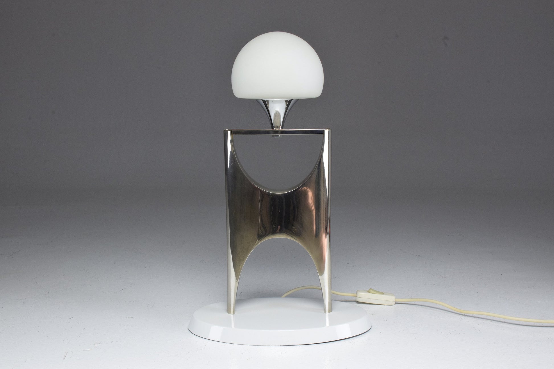 Vintage Aluminium Boulle Table Lamp, 1950-1960 - Spirit Gallery