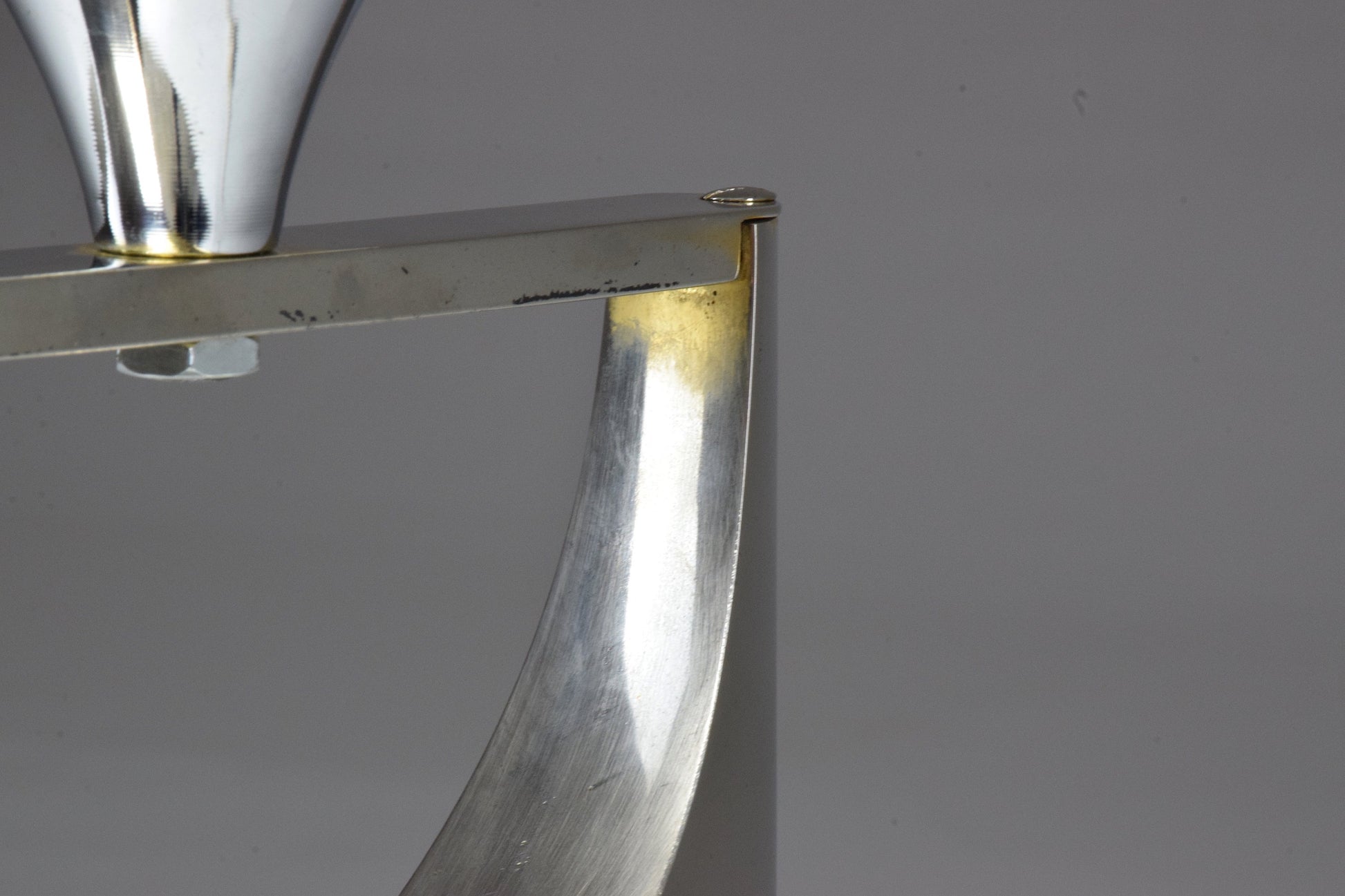 Vintage Aluminium Boulle Table Lamp, 1950-1960 - Spirit Gallery