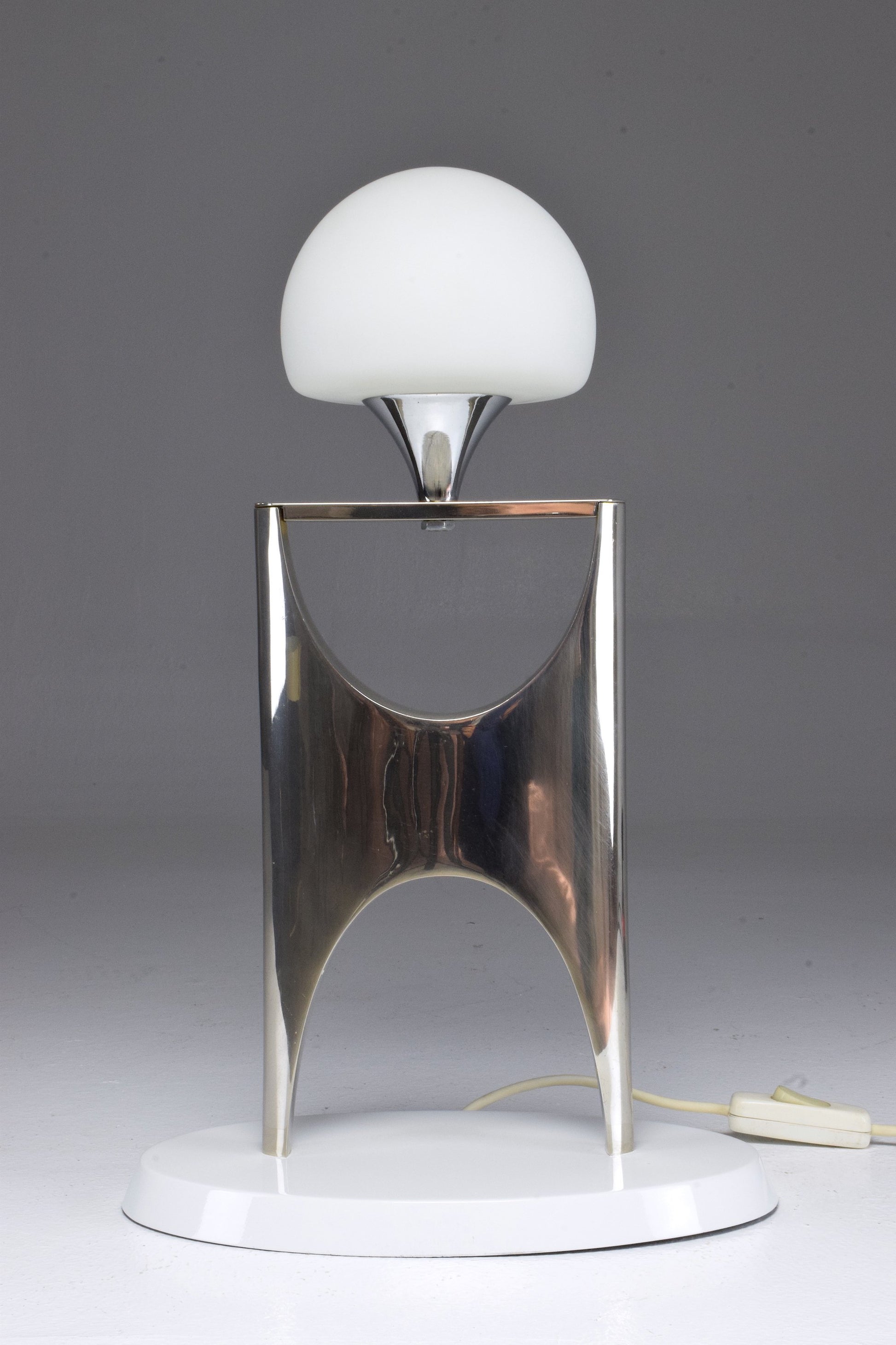 Vintage Aluminium Boulle Table Lamp, 1950-1960 - Spirit Gallery