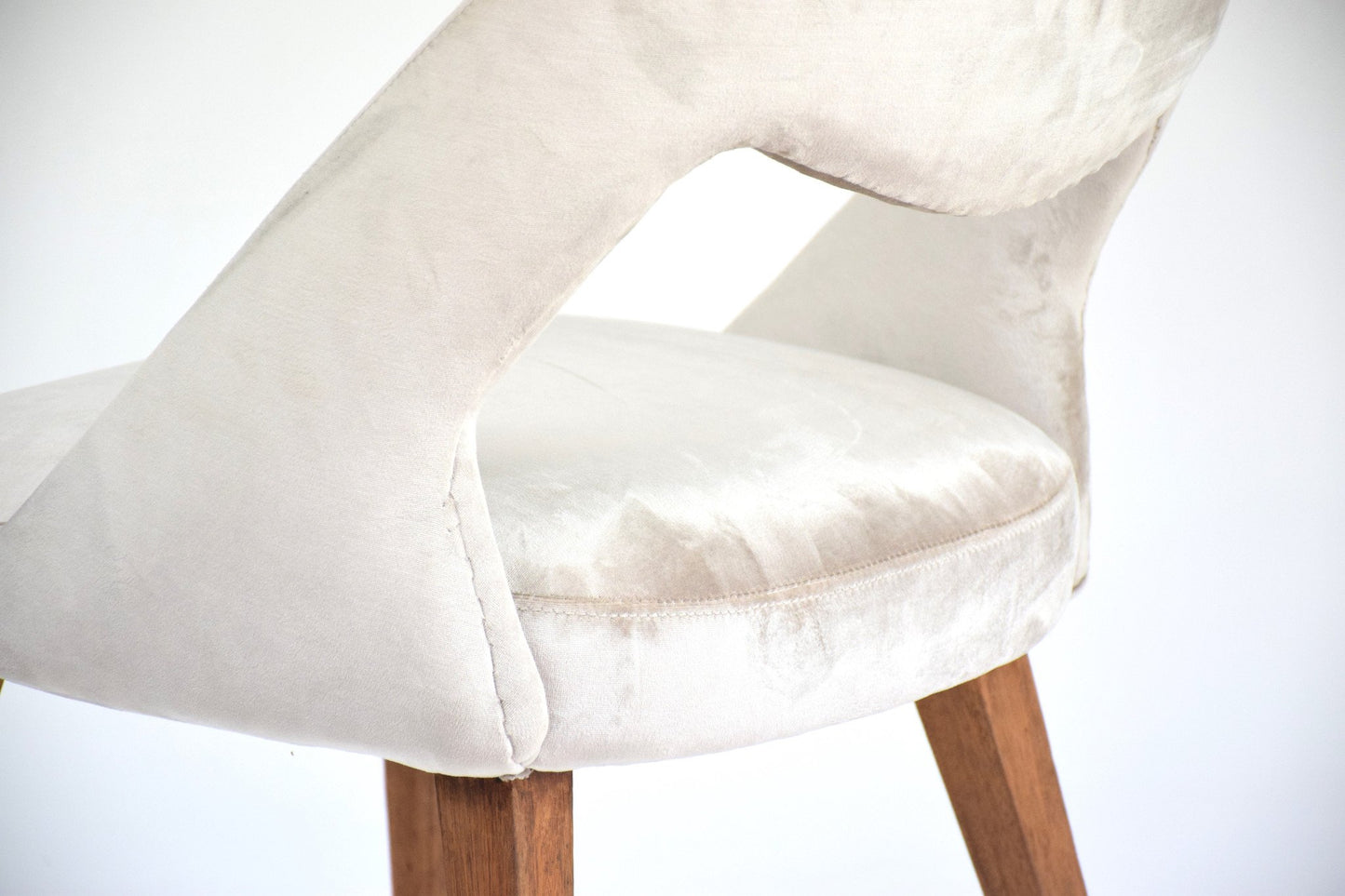 Vintage Velvet Oak Chair, 1970's - Spirit Gallery