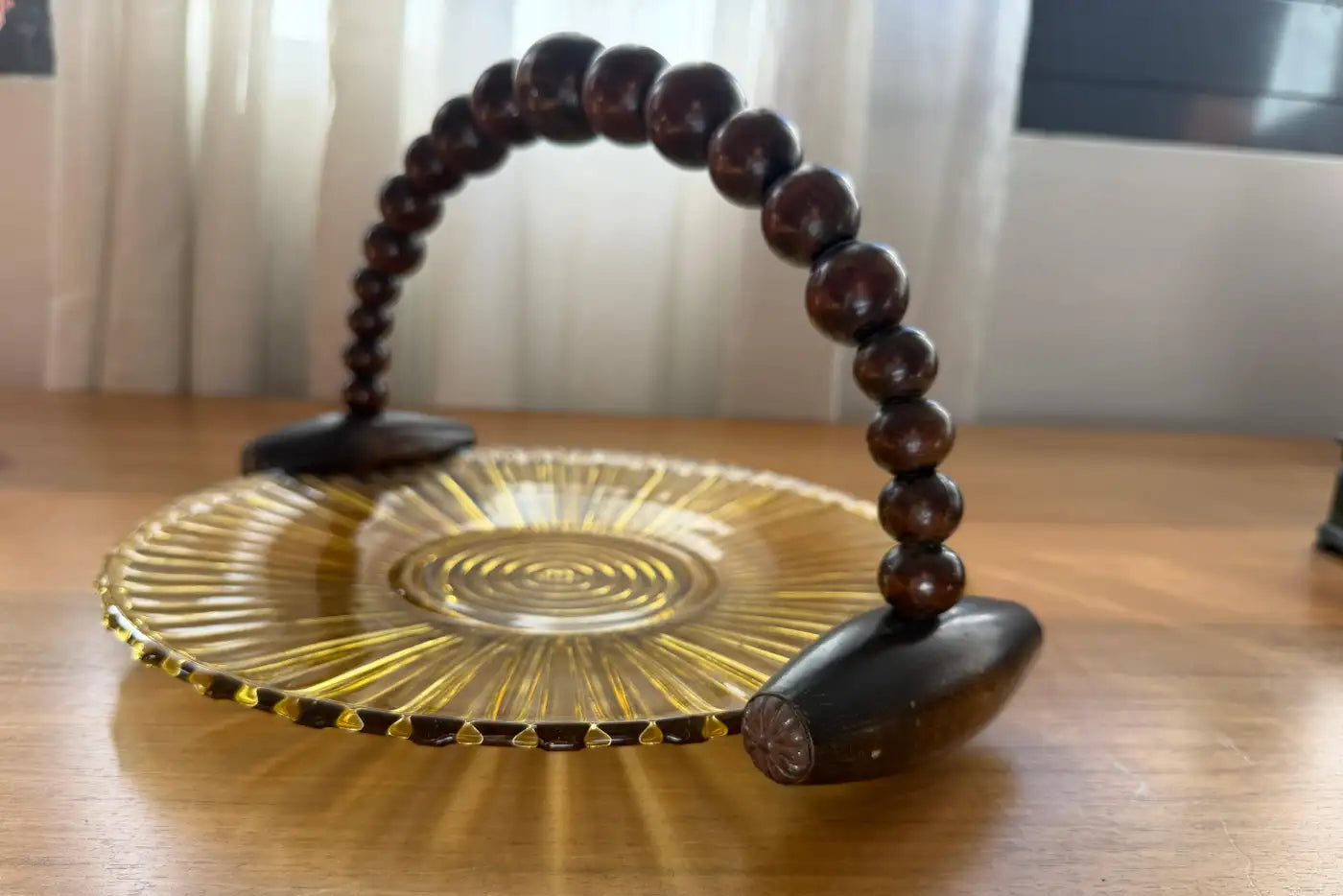 1930's French Art Deco Wooden Vintage Centerpiece