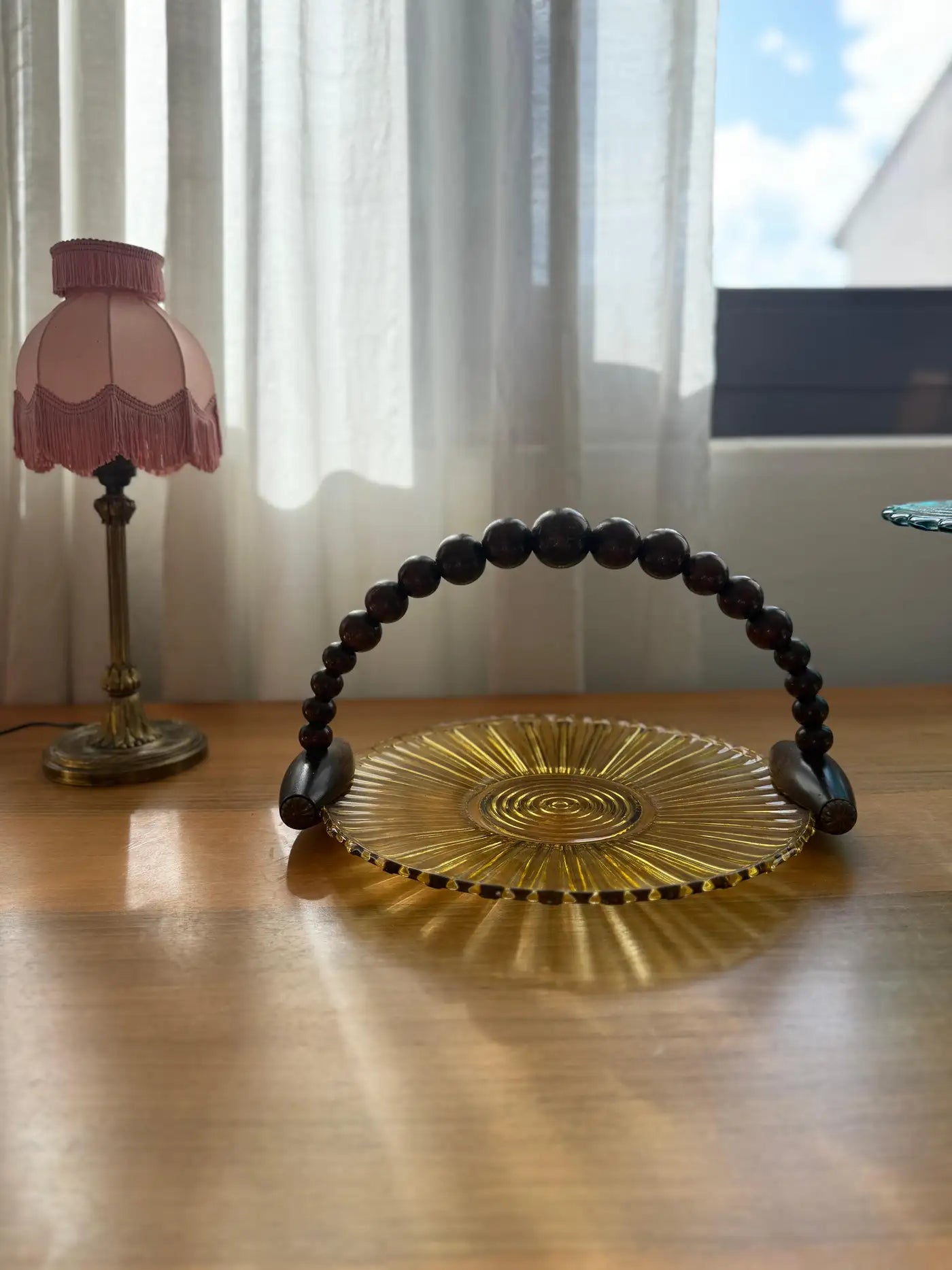 1930's French Art Deco Wooden Vintage Centerpiece