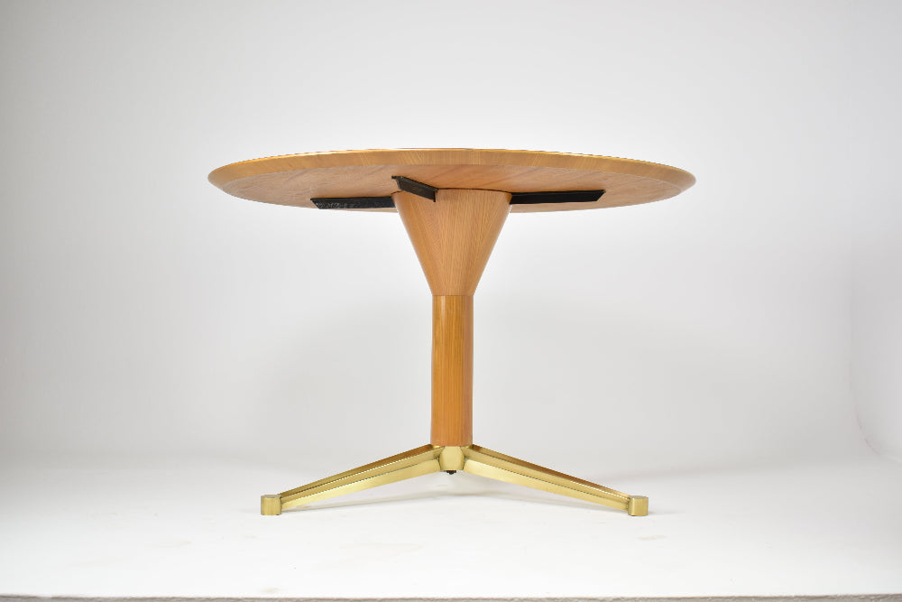 Vintage Italian Round Dining Table Attributed to Melchiorre Bega, 1950s