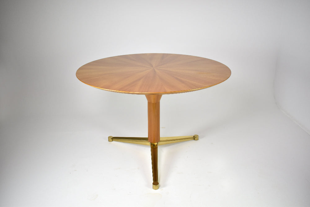 Vintage Italian Round Dining Table Attributed to Melchiorre Bega, 1950s
