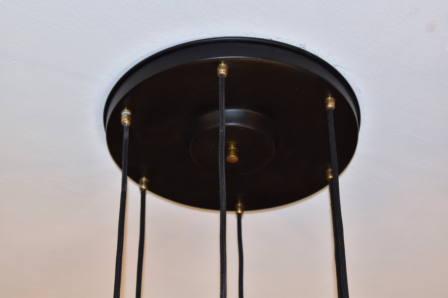 1960's 6 Light Glass Pendant by Stilnovo