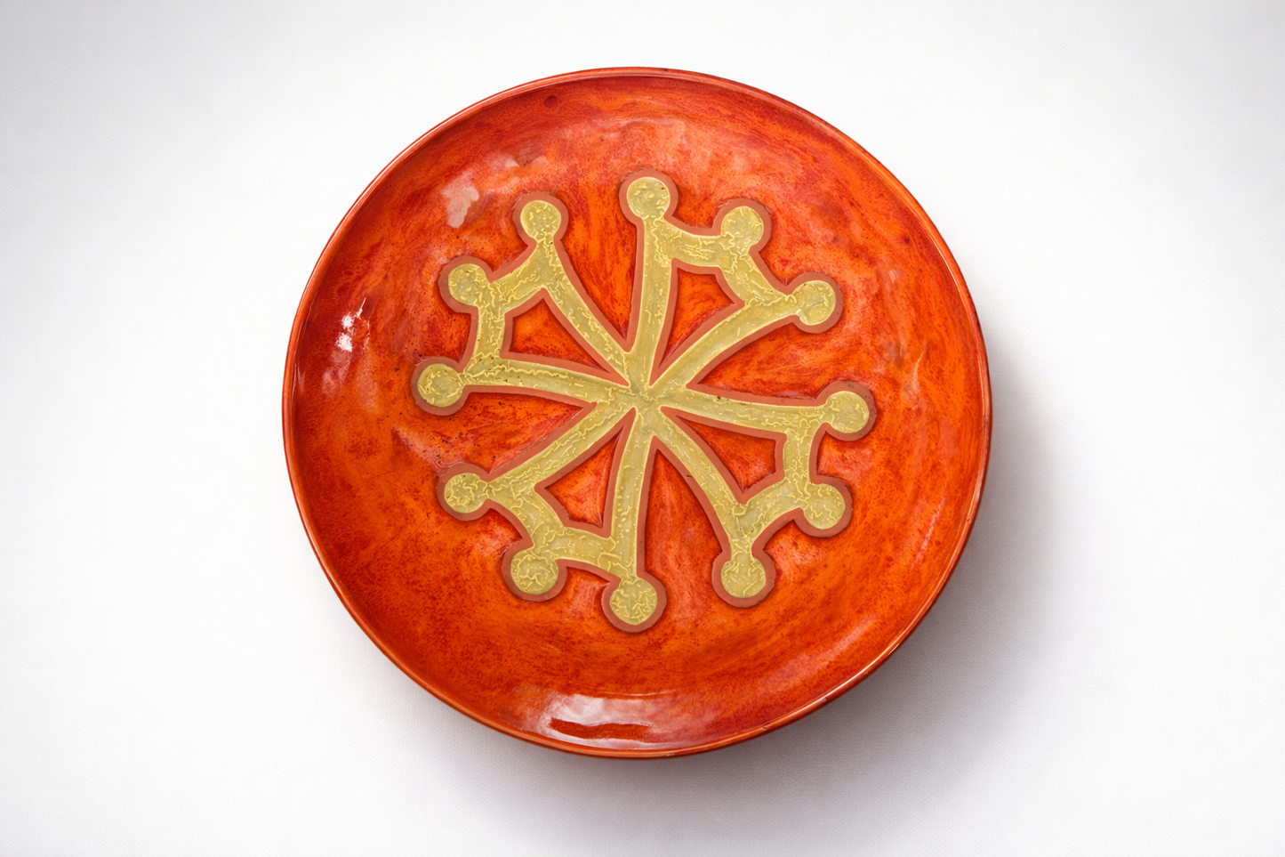 Assiette murale en céramique Vallauris de Paul Azema, France, 1960–1970