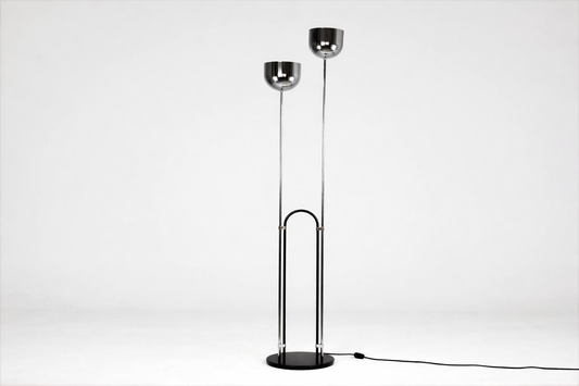 Lampadaire italien en métal des années 1970 attribué à Reggiani