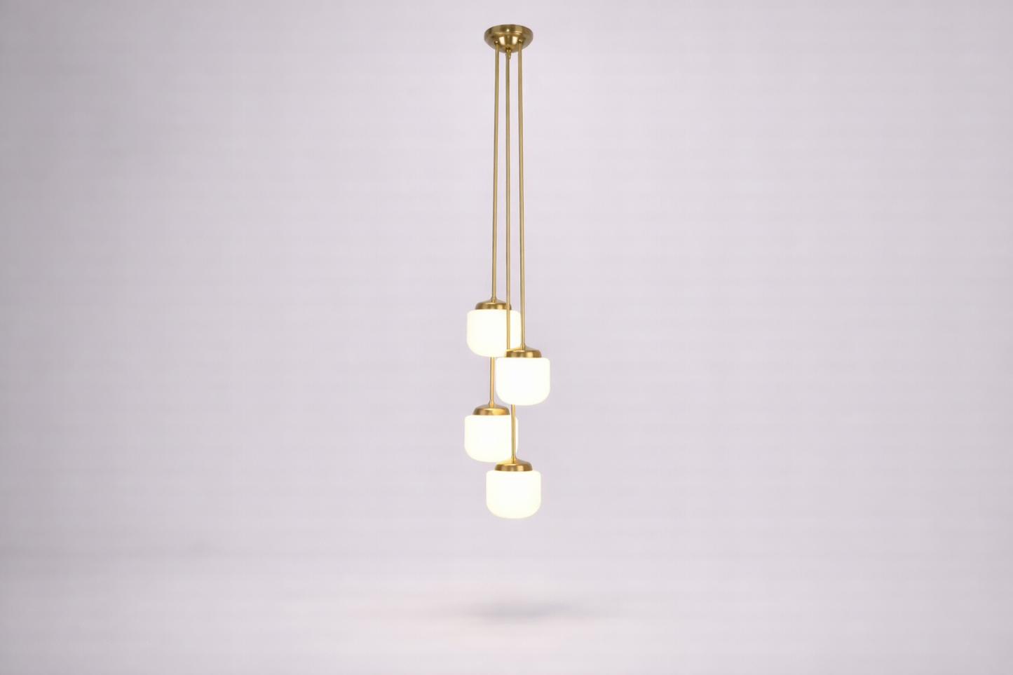 Shop 1970s Italian Four Light Opaline Glass Pendant - Spirit Gallery Vintage Furniture