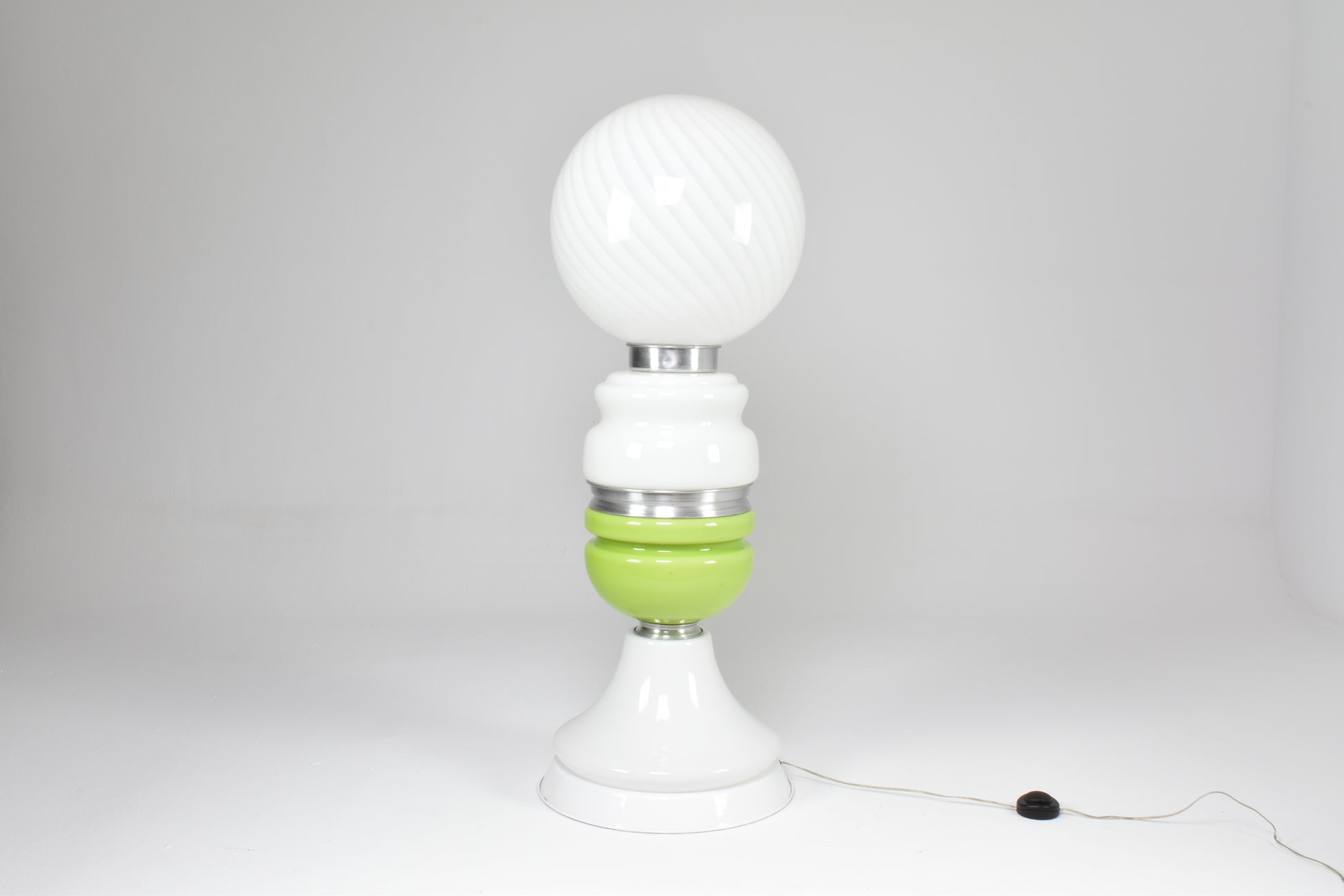 1970s Italian Murano and Chrome Floor Lamp by Carlo Nason