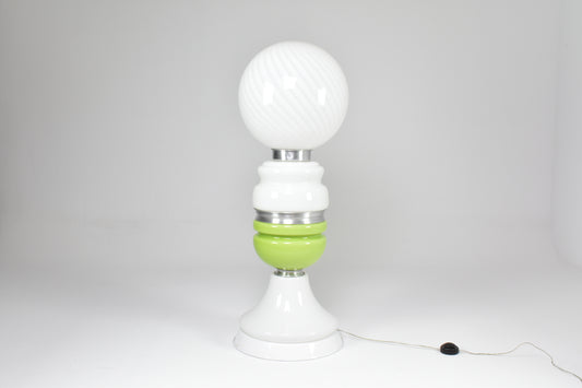 1970s Italian Murano and Chrome Floor Lamp by Carlo Nason