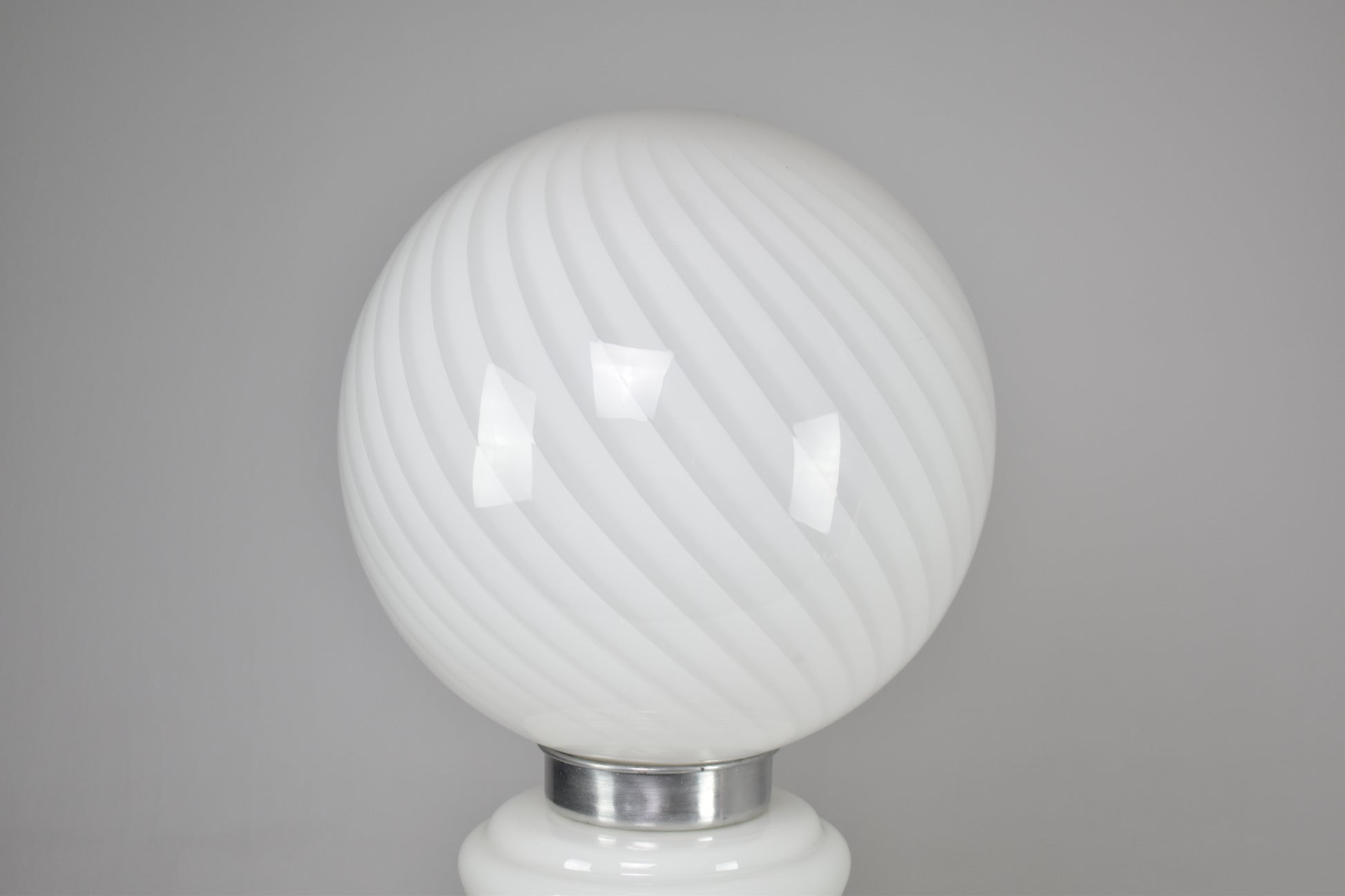 1970s Italian Murano and Chrome Floor Lamp by Carlo Nason