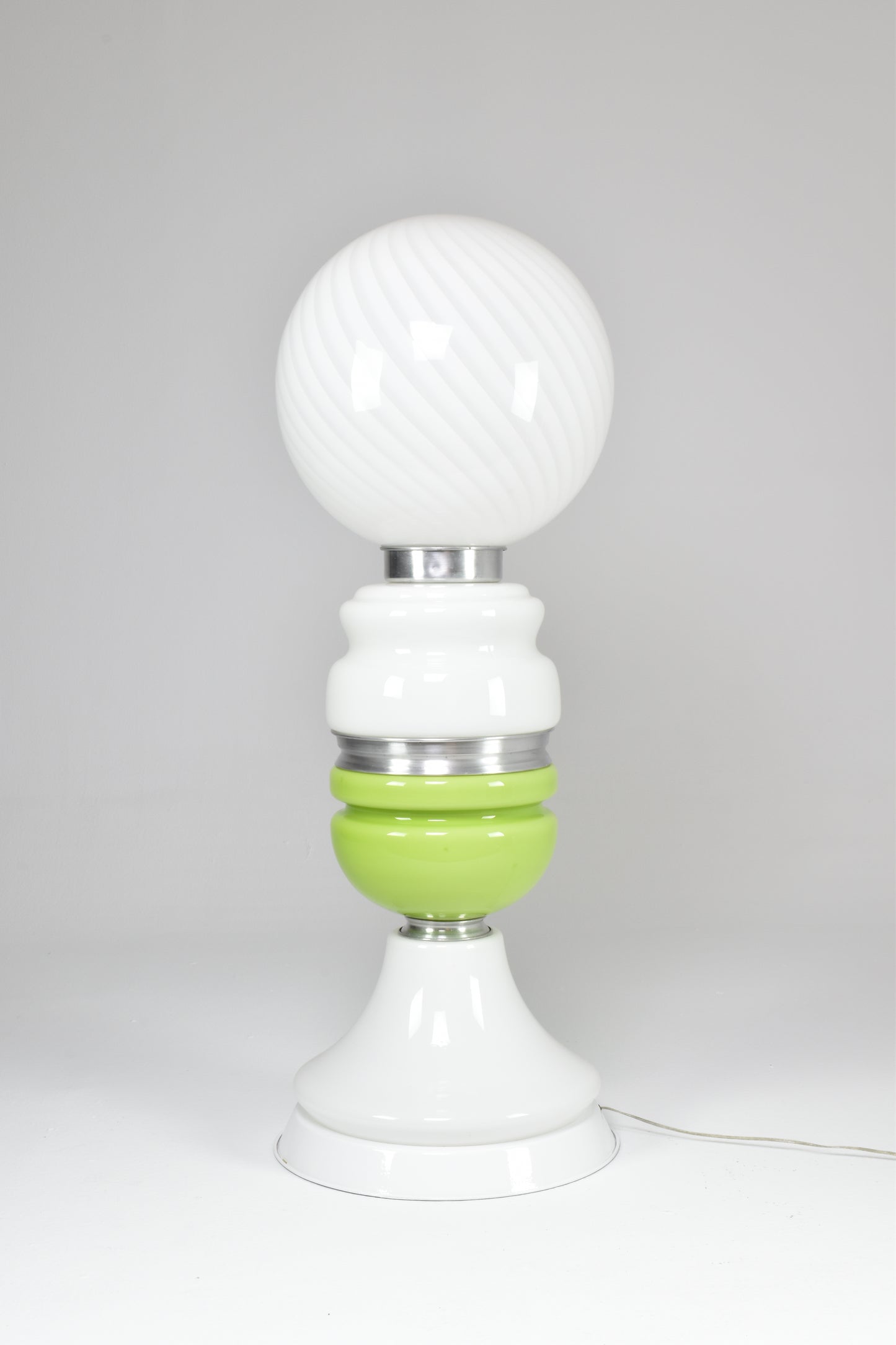 1970s Italian Murano and Chrome Floor Lamp by Carlo Nason