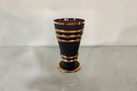 Art Deco Vintage Dark Glass Vase, 1930's