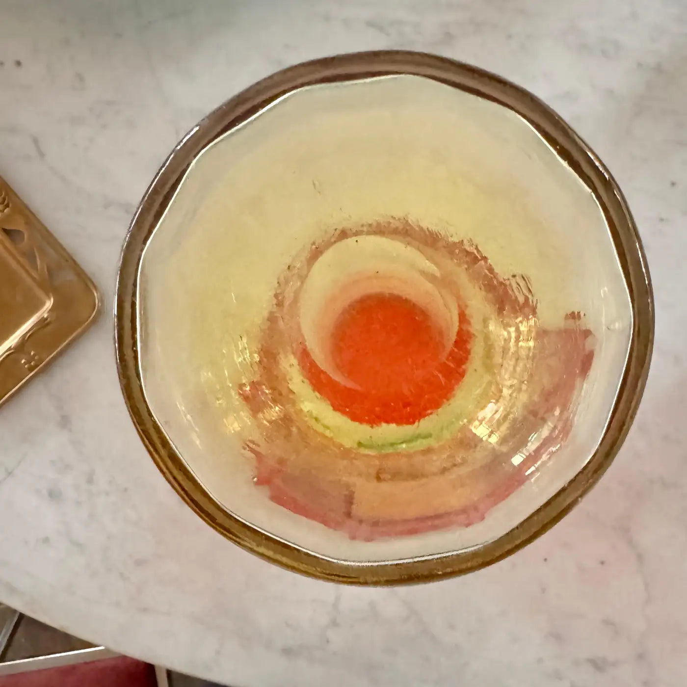 Art Nouveau Vintage Amberina Glass Trumpet Vase, c. 1890–1910