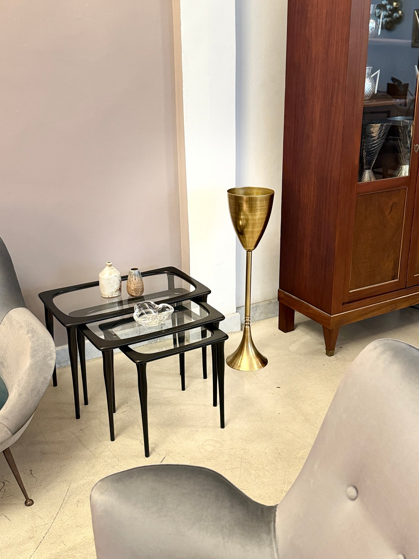 Zeitgenössischer Champagnerkübelständer aus Messing von Jonathan Amar