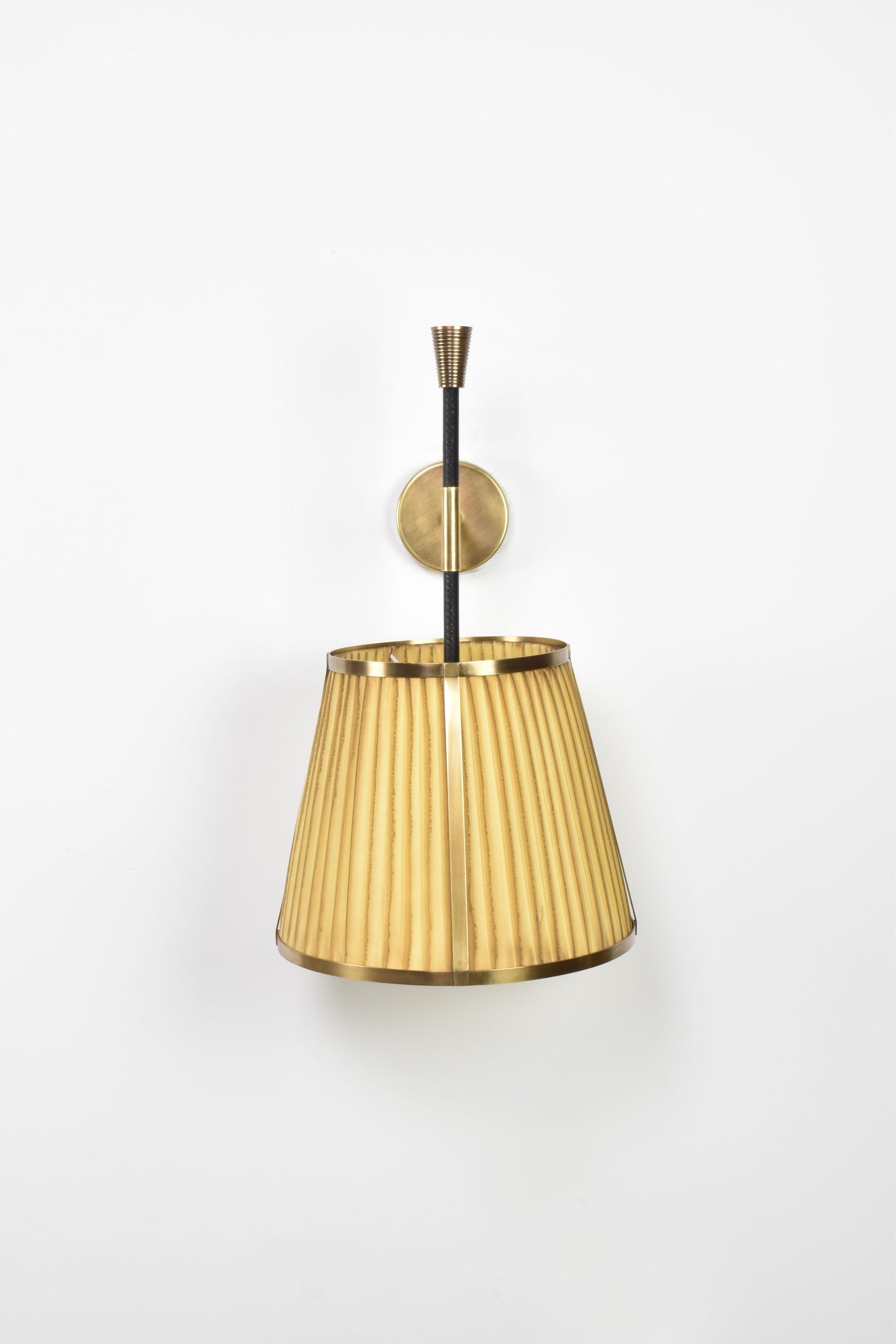 Caeli-W4 Brass and Fabric Sconce, JAS
