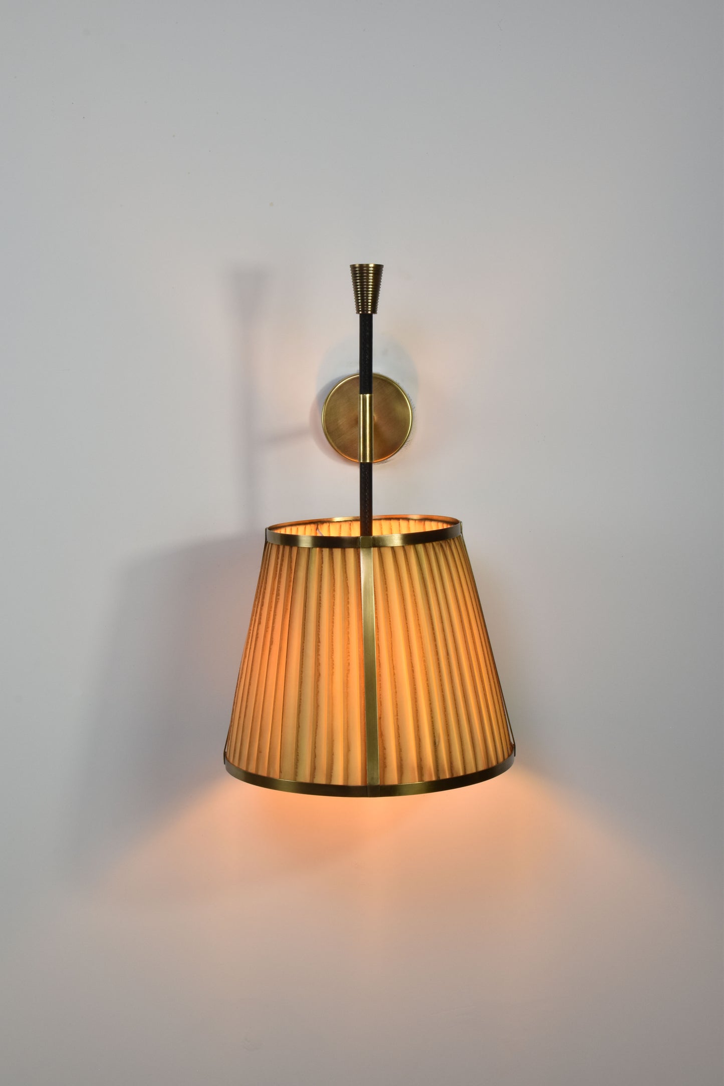 Caeli-W4 Brass and Fabric Sconce, JAS