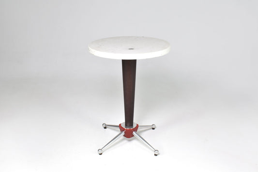 1950's French Stainless Steel Marble Table