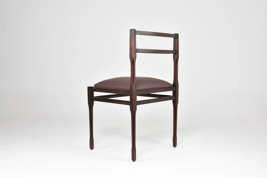 Shop Set of 8 1970s Italian Leather & Wooden Dining Chairs in the Style of Stildomus - Spirit Gallery Vintage Furniture