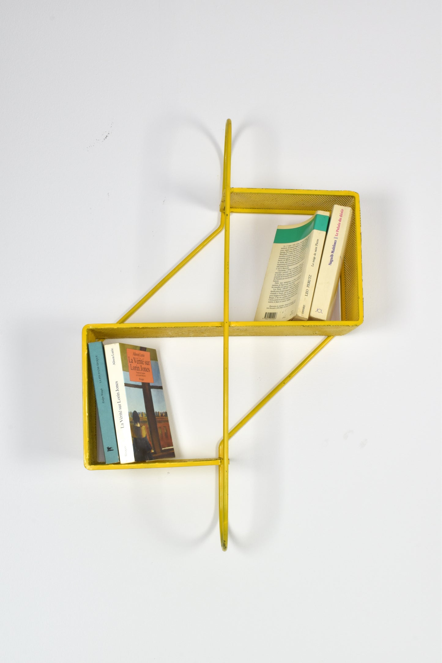 French Metal Wall Shelf "Clé de Sol" by Mathieu Matégot, 1955