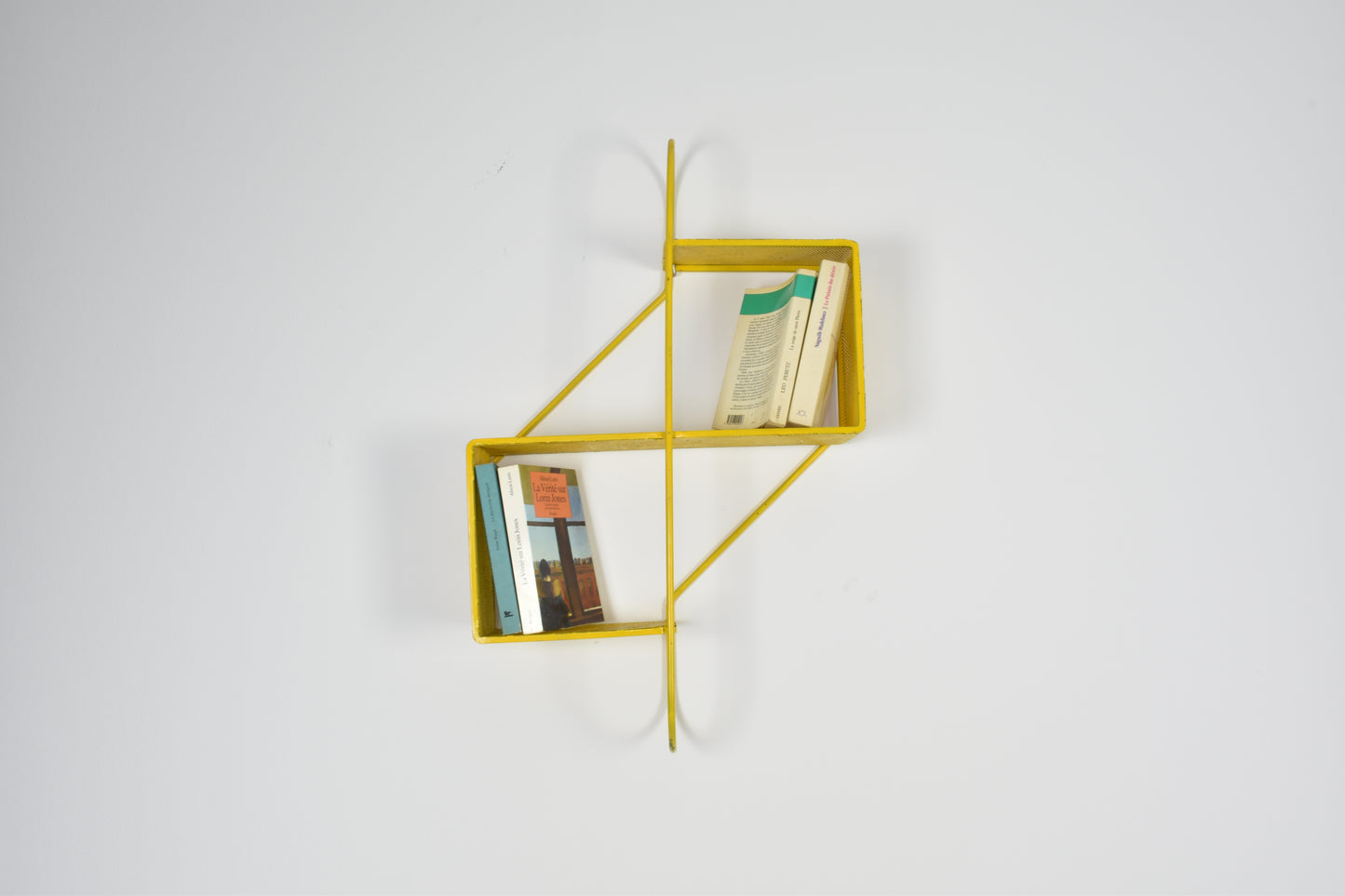 French Metal Wall Shelf "Clé de Sol" by Mathieu Matégot, 1955