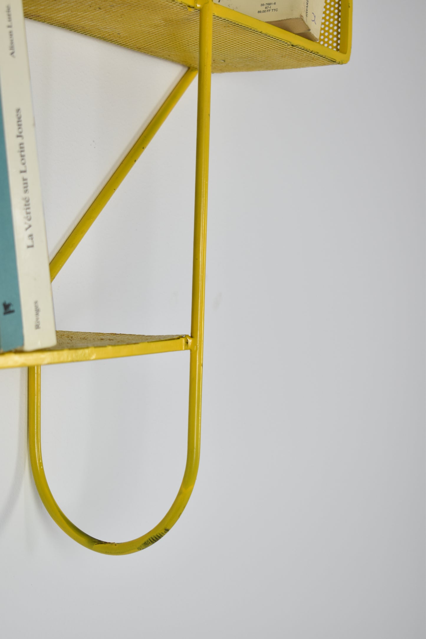 French Metal Wall Shelf "Clé de Sol" by Mathieu Matégot, 1955