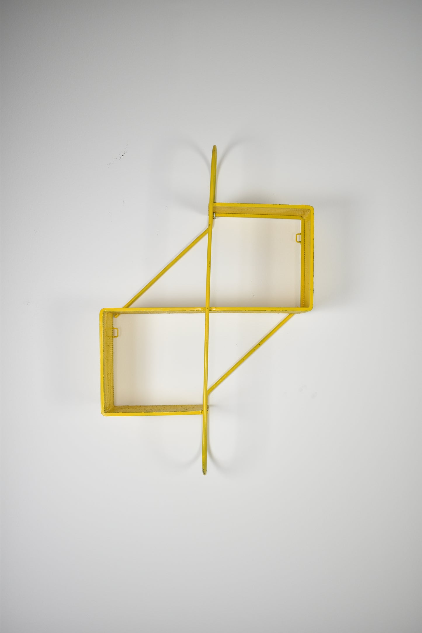 French Metal Wall Shelf "Clé de Sol" by Mathieu Matégot, 1955