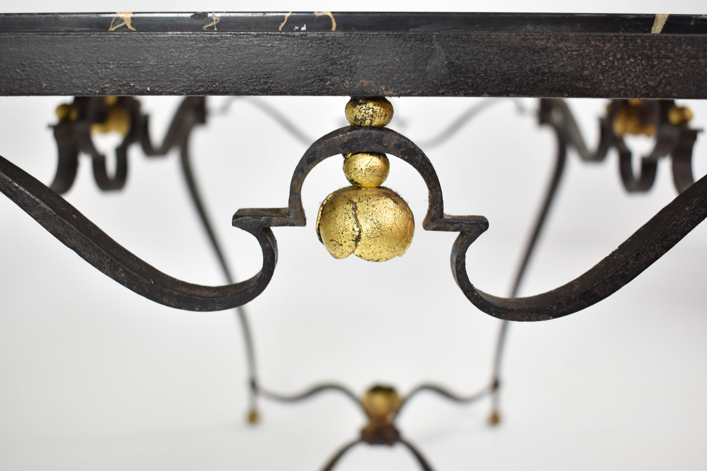 French Brass & Marble Coffee Table Attributed to René Drouet, circa 1945