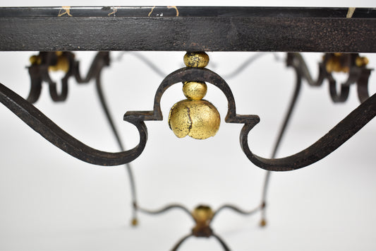 Shop French Brass & Marble Coffee Table Attributed to René Drouet, circa 1945 - Spirit Gallery Vintage Furniture