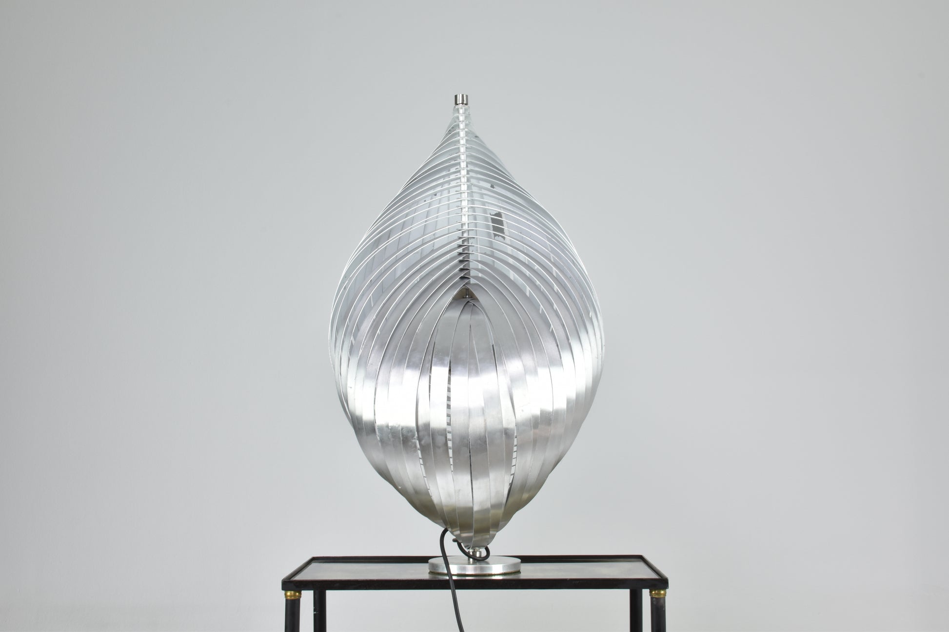 French Aluminium Table Lamps by Henri Mathieu, 1960-70s