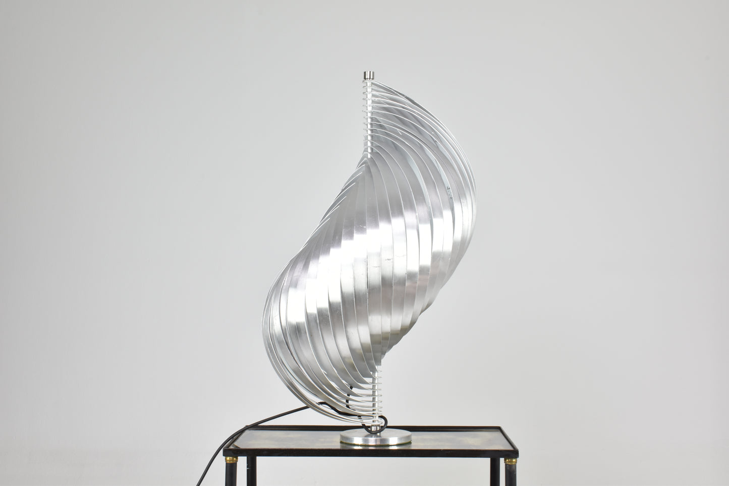 French Aluminium Table Lamps by Henri Mathieu, 1960-70s