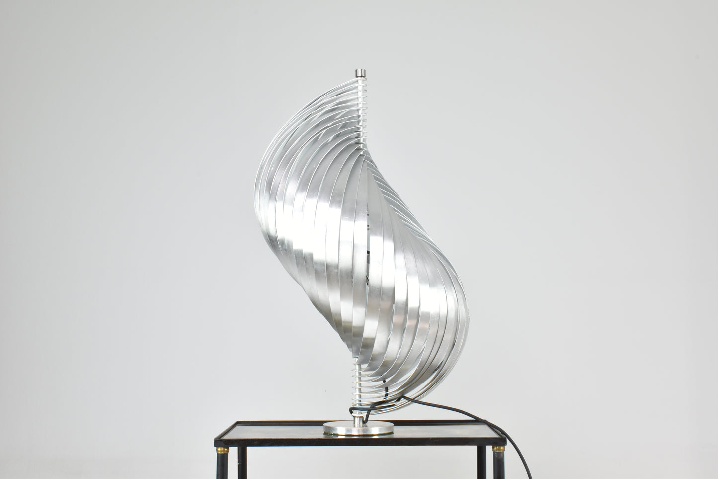 French Aluminium Table Lamps by Henri Mathieu, 1960-70s