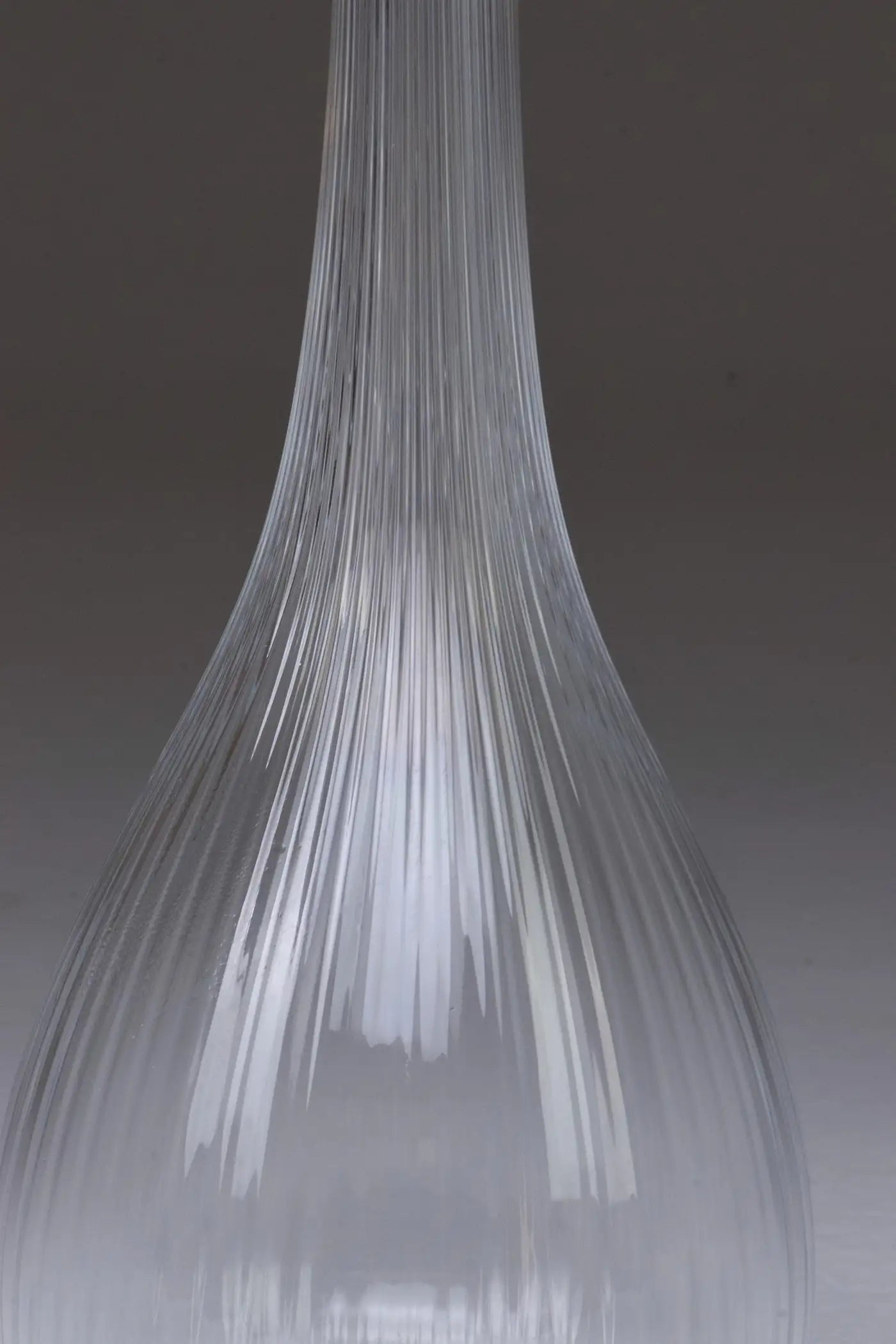 French Clear Glass Vase by Daum, France, 1970s