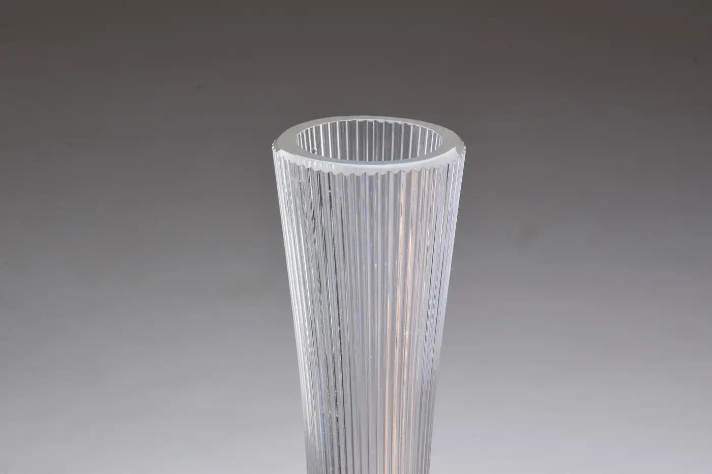French Clear Glass Vase by Daum, France, 1970s
