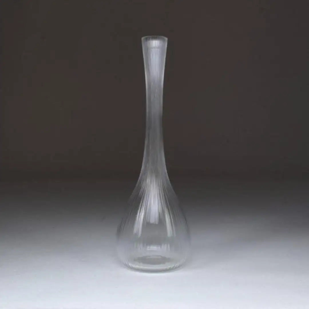 French Clear Glass Vase by Daum, France, 1970s