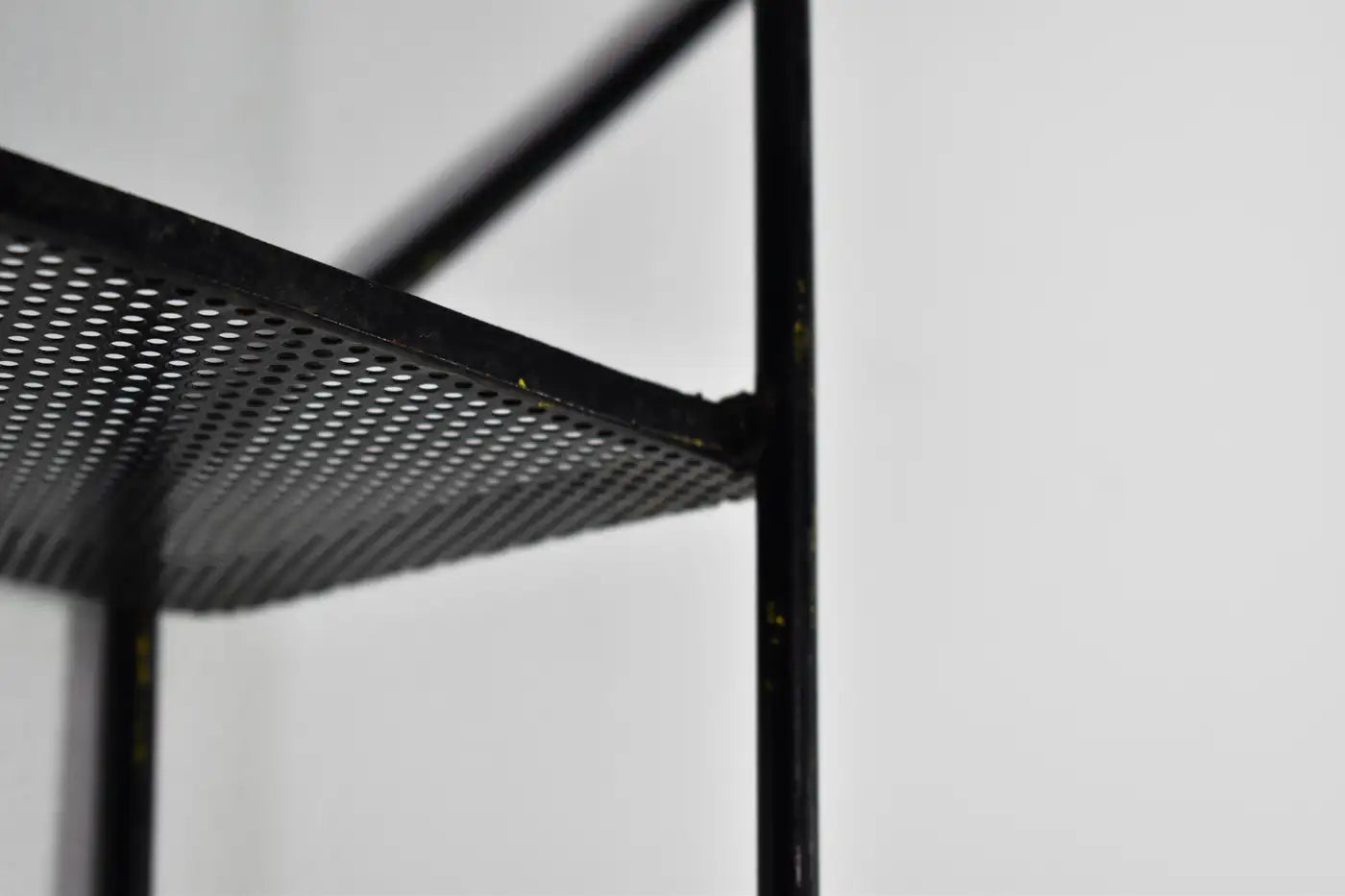 French Metal Wall Shelf "Clé de Sol" by Mathieu Matégot, 1955