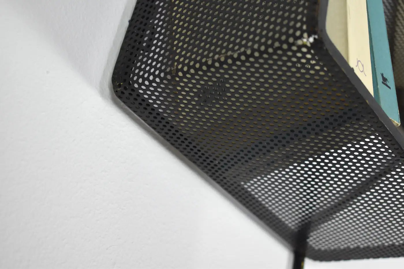 French Metal Wall Shelf "Clé de Sol" by Mathieu Matégot, 1955