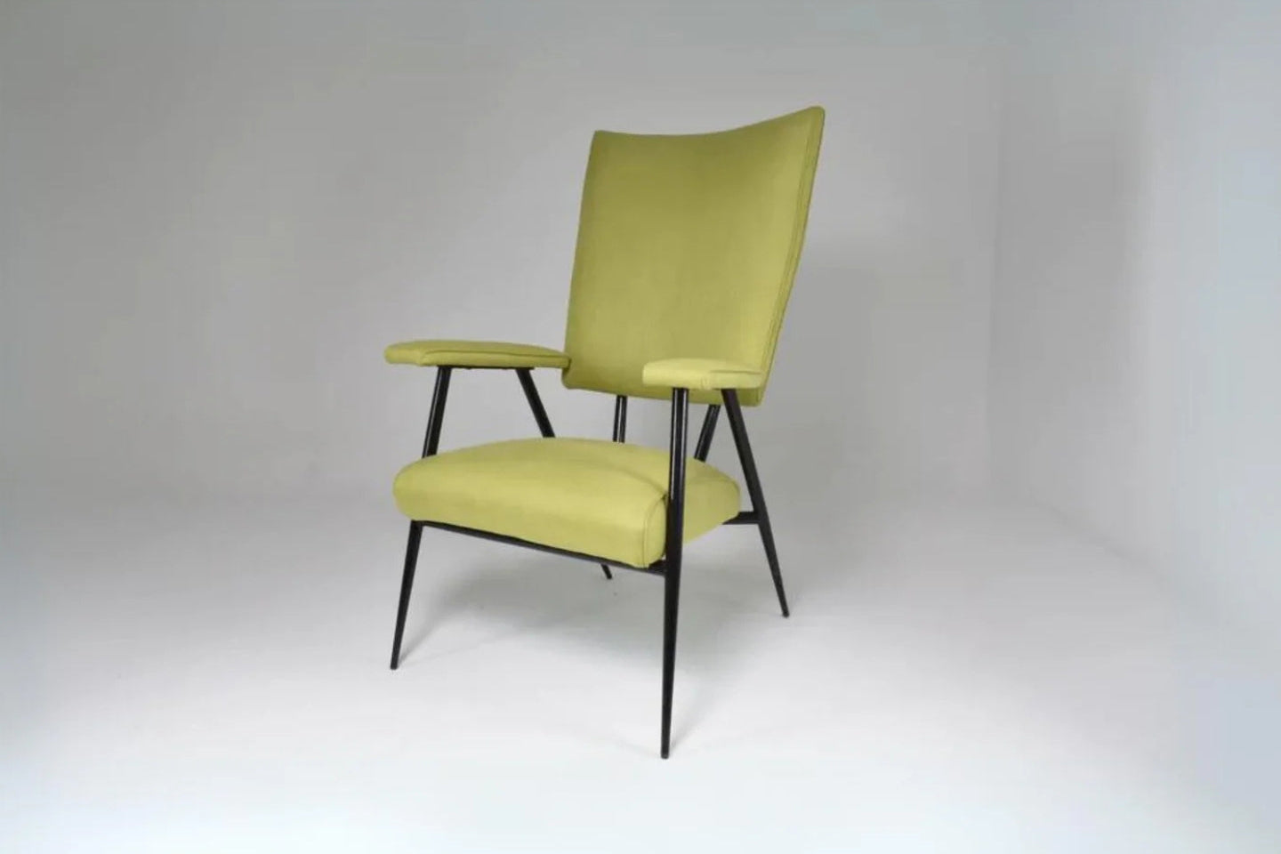 French Mid-century modern Steel Armchair by Colette Gueden, 1950s
